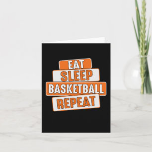 Tarjeta Baloncesto Lover Eat Sleep Basketball Repetir