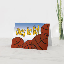 Tarjeta ¡Baloncesto - manera de ir! ¡Congrats!