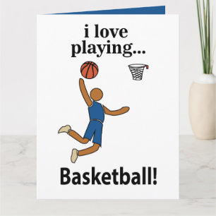 Tarjeta Baloncesto Me encanta jugar baloncesto