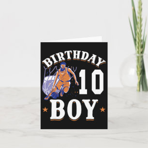 Tarjeta Baloncesto - Nacimiento Del Niño De 10 Años