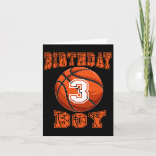Tarjeta Baloncesto - Nacimiento Niño de 3 años Tercer cump