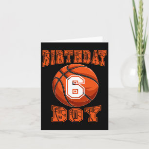 Tarjeta Baloncesto - Nacimiento Niño de 6 años de edad Cum