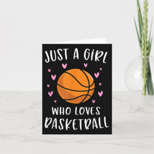 Tarjeta Baloncesto Para Chicas Sólo Un Chica Que Ama El Bá