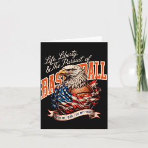 Tarjeta Baloncesto Patriótico Bandera Americana Águila