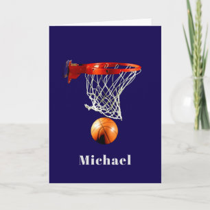 Tarjeta Baloncesto Reemplaza con Tu Nombre