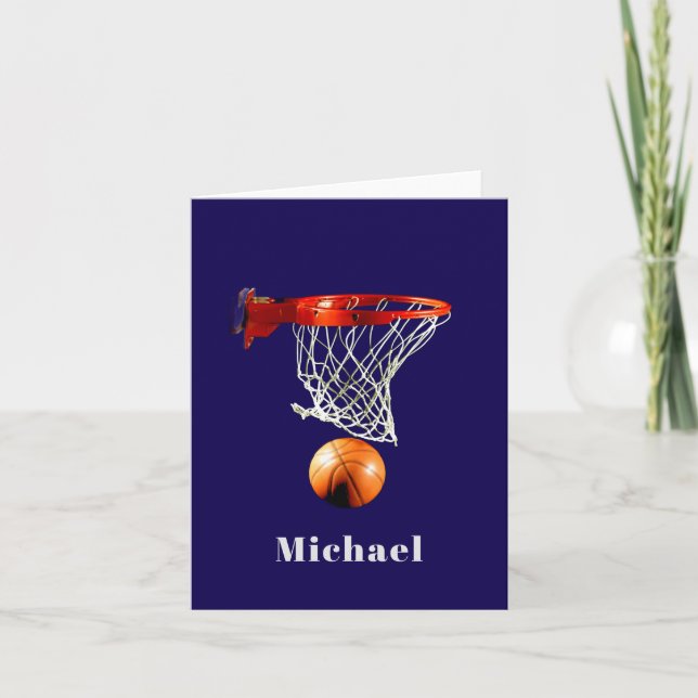 Tarjeta Baloncesto Reemplaza con Tu Nombre (Anverso)