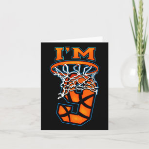 Tarjeta Baloncesto Soy 9 Boy Chica Noveno Cumpleaños