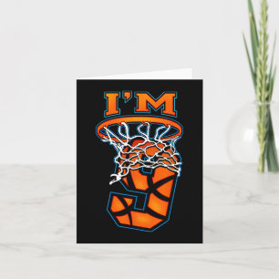 Tarjeta Baloncesto Soy 9 Boy Chica Noveno Cumpleaños