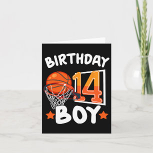 Tarjeta Baloncesto Tengo 14 Años Cumpleaños 14 Niño Decora