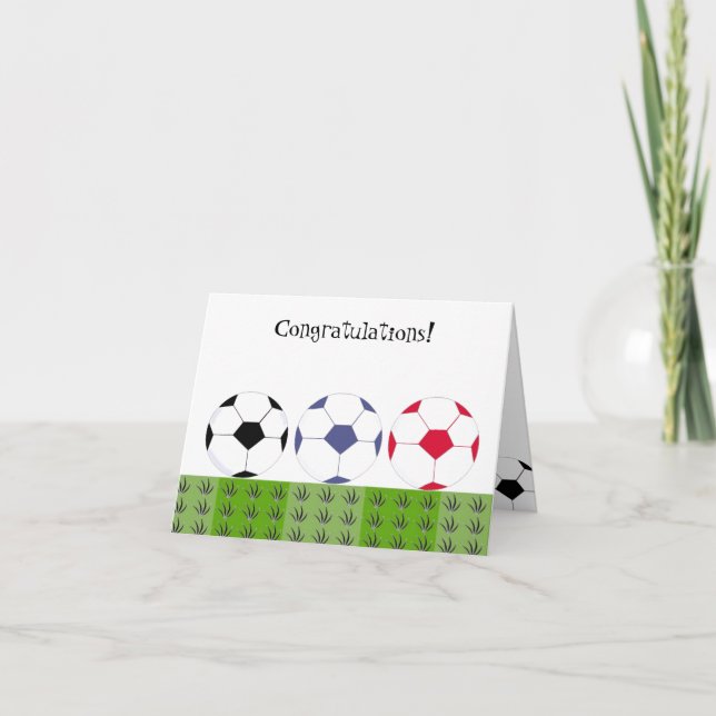 Tarjeta Balones de Fútbol - Felicitaciones (Anverso)