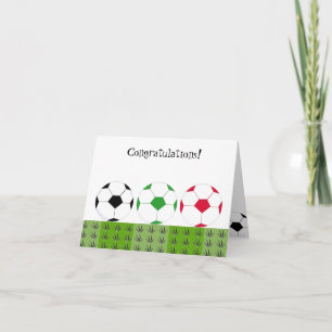 Tarjeta Balones de Fútbol - Felicitaciones