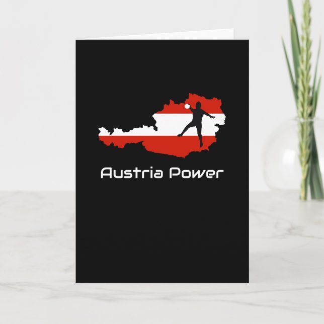 Tarjeta Balonmano -Austria Poder Camiseta Austria (Anverso)