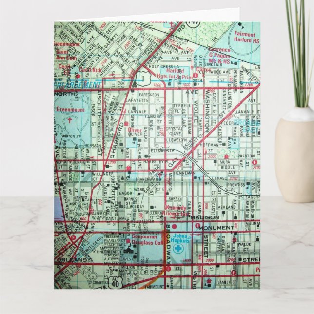 Tarjeta Baltimore, Mapa de época MD (Anverso)