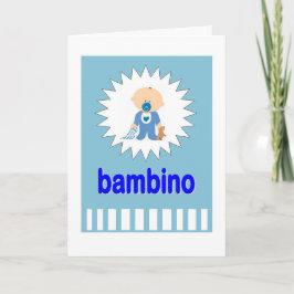 Tarjeta Bambino - Niño Recién nacido en Italiano