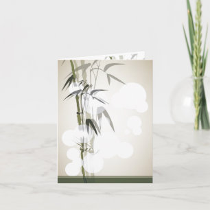 Tarjeta Bambú en blanco notecard