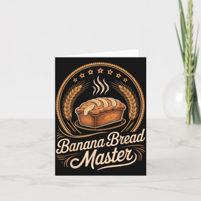 Tarjeta Banana Bread Master Baker Chef Humor Fall Baking L (Anverso)