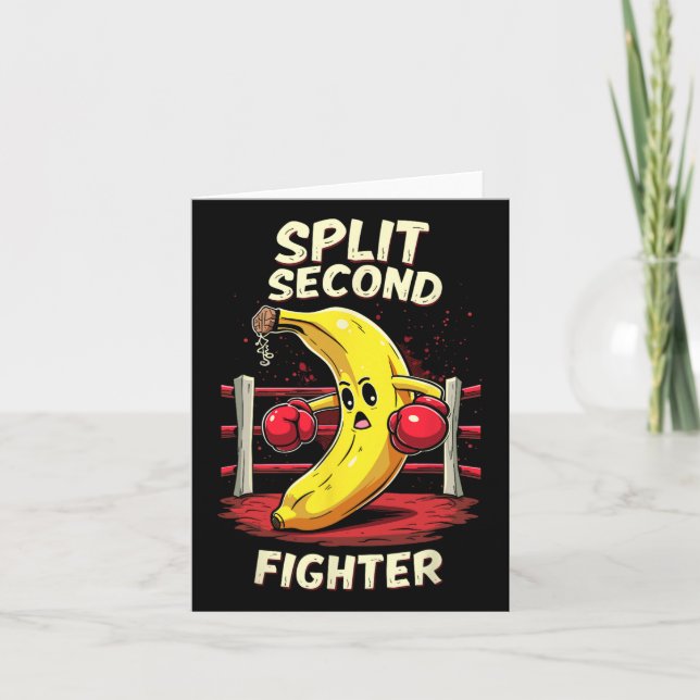 Tarjeta Banana de boxeo Muay Thai Mma Fighter en Split (Anverso)