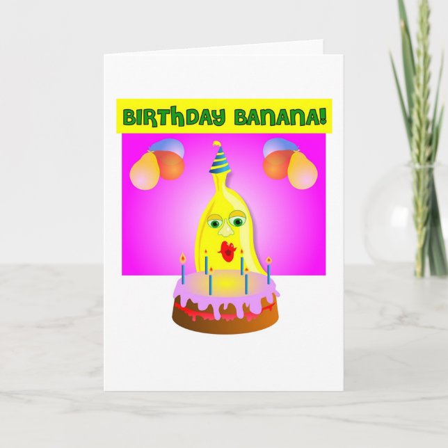 Tarjeta Banana de cumpleaños (Anverso)