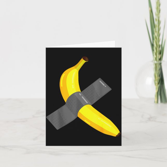 Tarjeta Banana Duct Taped To Wall Art Christmas Pajama Nye (Anverso)