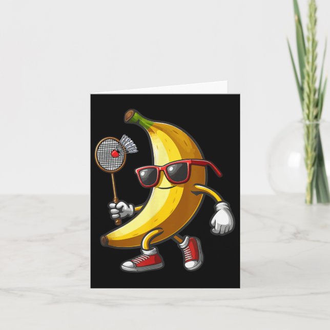 Tarjeta Banana Sungles Jugando Deporte Fruta Gracioso Badm (Anverso)