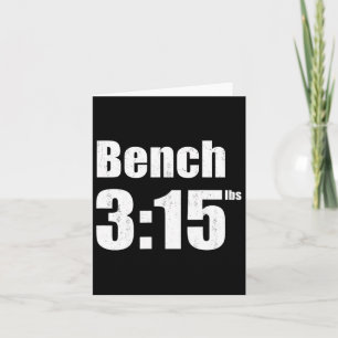 Tarjeta Banca 315 - Banca Presionar gimnasio de 315 libras