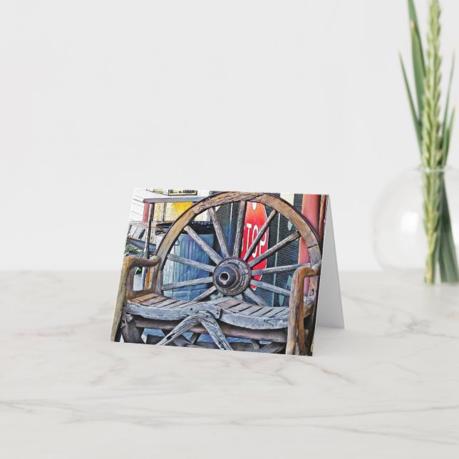 Tarjeta Banco de la rueda de carro, alpino, TX (Anverso)