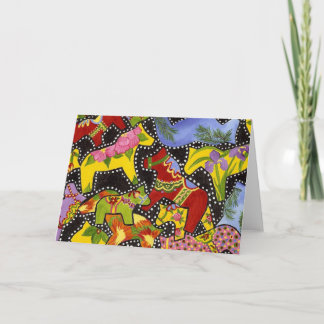 Tarjeta Banco de los caballos de Dala del baile dentro de