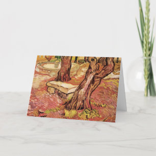 Tarjeta Banco de piedra de Van Gogh en el jardín, Hospital