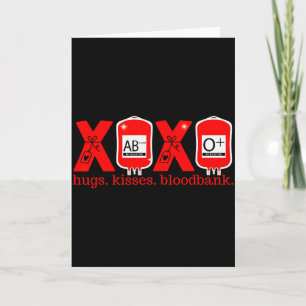 Tarjeta Banco de Sangre Valentine Medical Lab Science Medi