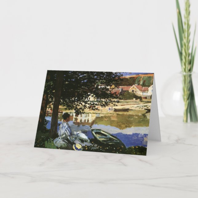 Tarjeta Banco del Sena, Bennecourt por Claude Monet (Anverso)