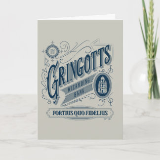 Tarjeta Banco Mágico GRINGOTTS Gráfico Vintage
