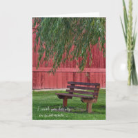 banco vacío de cumpleaños bajo sauce