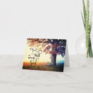 Tarjeta Banco y árbol. Está bien.