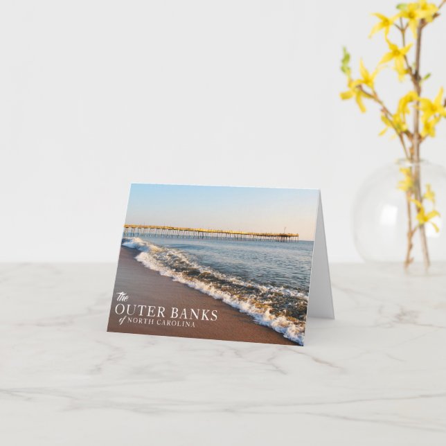 Tarjeta Bancos exteriores Pier Notecards (flor amarilla)