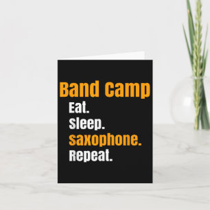 Tarjeta Band Camp Come Sleep Saxofhone Repetir verano