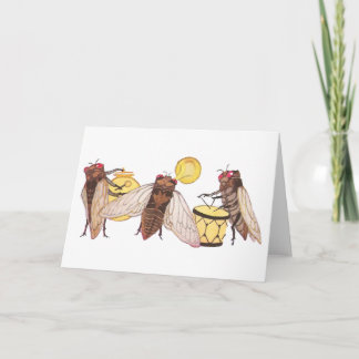 Tarjeta Banda Cicada con Gong, Trumpet y Drum