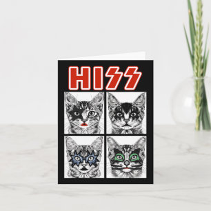 Tarjeta Banda de conciertos de rock de gato retro Niños F