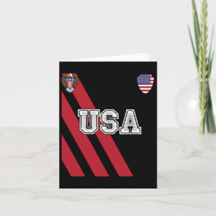Tarjeta Banda de fútbol estadounidense Jersey Rojo Azul bo