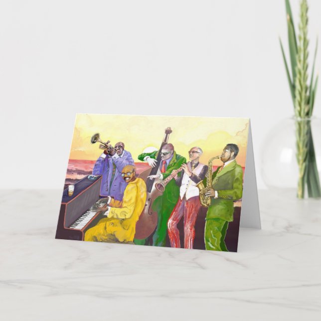 Tarjeta "Banda de jazz " (Anverso)