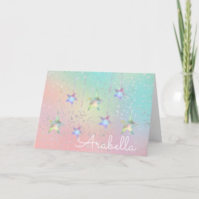 Tarjeta Banda de la estrella holográfica del giratorio pas (Anverso)
