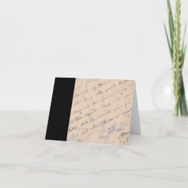 Tarjeta Banda negra y palabras silvestre notecard