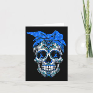 Tarjeta Bandana de mujer Calavera Azúcar Conciencia de la