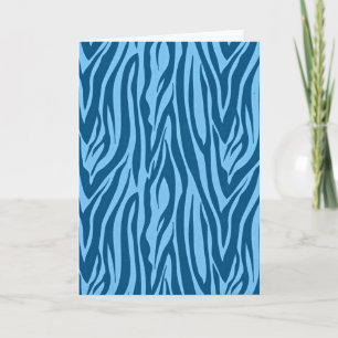 Tarjeta Bandas de cebra azul