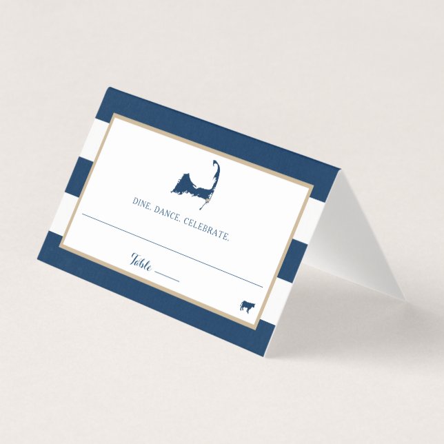 Tarjeta Bandas de oro azul Chatham Boda de capucha de Cabo (Anverso)