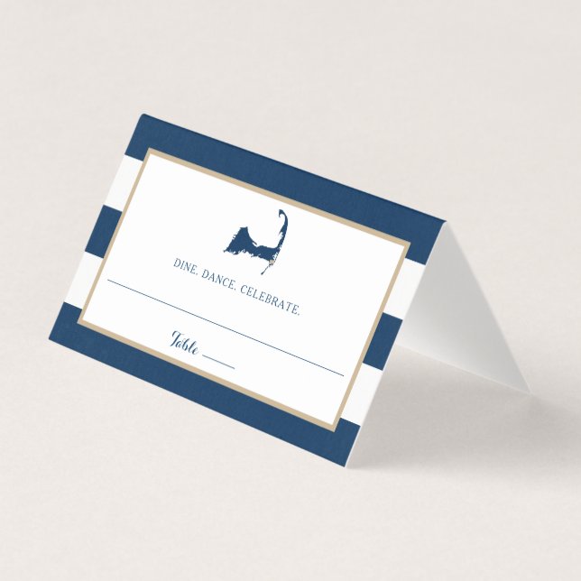 Tarjeta Bandas de oro azul Chatham Boda de capucha de Cabo (Anverso)