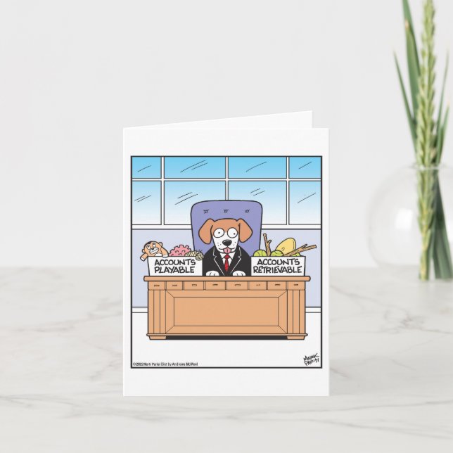 Tarjeta Bandeja de entrada de contabilidad de perros y jug (Anverso)