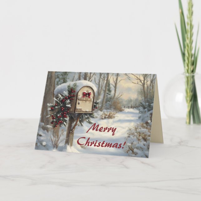 Tarjeta Bandeja de entrada editable en una carretera rural (Anverso)