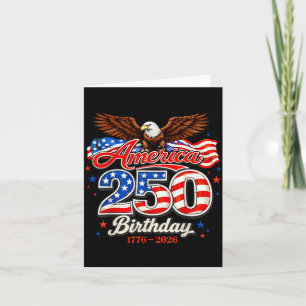 Tarjeta Bandera 250 años cumpleaños USA 250 aniversario pa