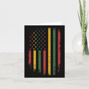 Tarjeta Bandera Africana Estadounidense Para La Libertad D