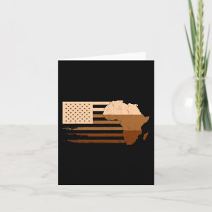 Tarjeta Bandera afroamericana Melanin Usa Bandera Negra Hi